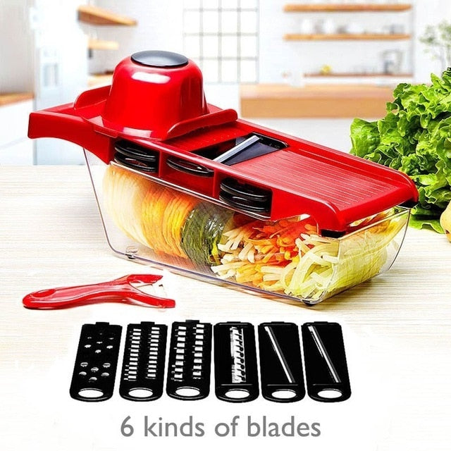 Vegetable Cutter With Steel Blade Mandoline Slicer Potato Peeler Carrot Cheese Grater Vegetable Slicer Kitchen Accessories Tool