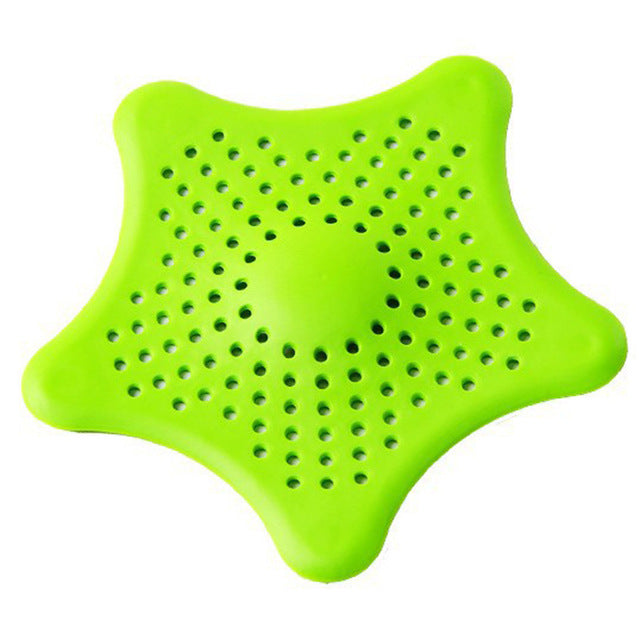 2019 kitchen silicone five-pointed star sink strainer filter bathroom sucker floor drains shower hair sewer filter colanders