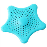 2019 kitchen silicone five-pointed star sink strainer filter bathroom sucker floor drains shower hair sewer filter colanders