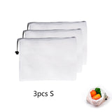 15pcs Reusable Vegetable Fruit Mesh Produce Bags Washable Eco Friendly Bags for Grocery Shopping Storage Toys Sundries