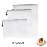 15pcs Reusable Vegetable Fruit Mesh Produce Bags Washable Eco Friendly Bags for Grocery Shopping Storage Toys Sundries