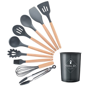 12PCS Silicone Kitchenware Cooking Utensils Set Heat Resistant Kitchen Non-Stick Cooking Utensils Baking Tools With Storage Box