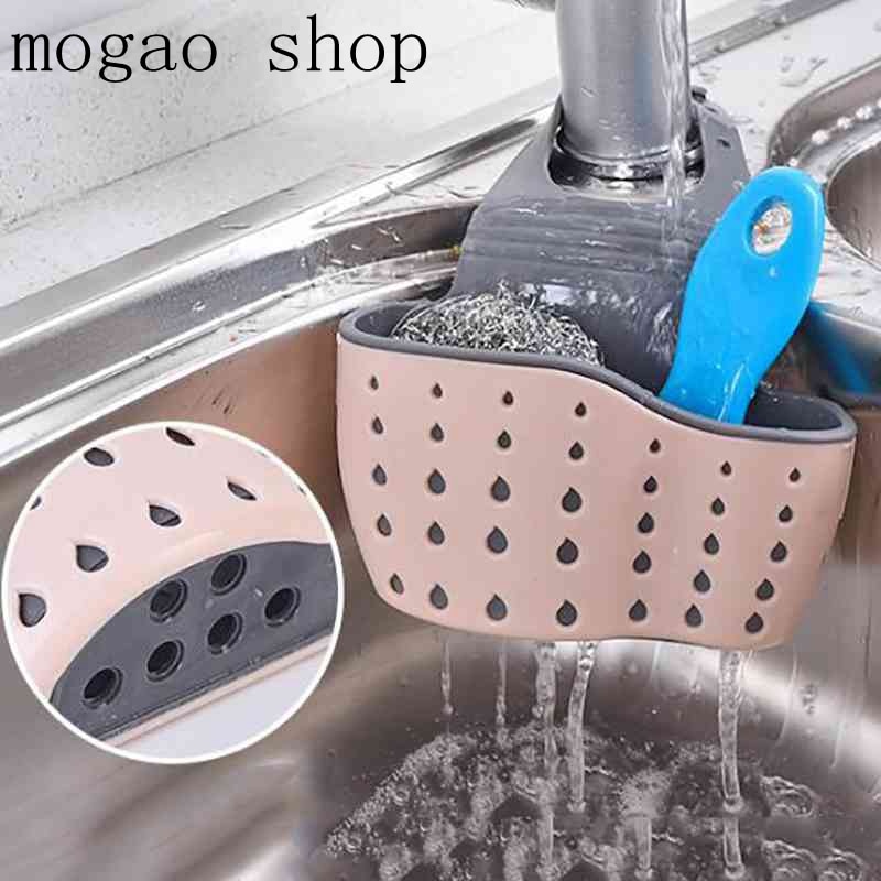 Openwork Sink drain basket kitchen accessories Bath Storage Tools adjustable sponge pool Holder Hanging Basket home gadgets