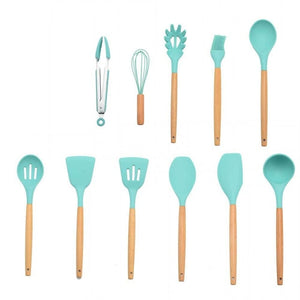 12PCS Silicone Kitchenware Cooking Utensils Set Heat Resistant Kitchen Non-Stick Cooking Utensils Baking Tools With Storage Box