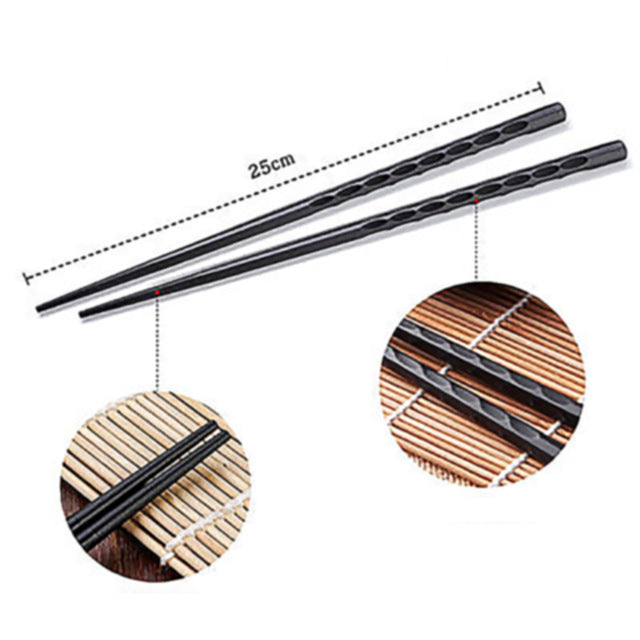 1Pair Reusable chopsticks Chinese chopsticks Alloy Non-Slip Sushi Food sticks Chop Sticks Gift