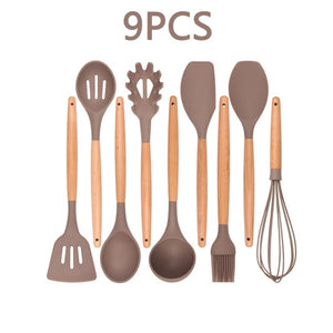 12PCS Silicone Kitchenware Cooking Utensils Set Heat Resistant Kitchen Non-Stick Cooking Utensils Baking Tools With Storage Box