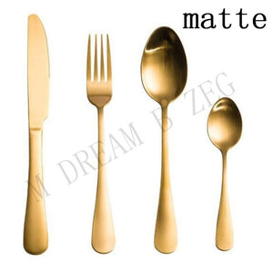 More choices 5pcs/set 4pcs/set stainless steel flatware set food grade silverware cutlery set utensils include knife fork spoon