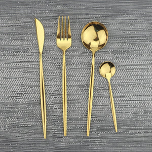 Rose Gold Flatware Set Kitchen Tableware Set Rainbow Cutlery Set 304 Stainless Steel Dinnerware Set Knife Fork Spoon Silverware