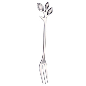 Stainless Steel Spoon Creative  Branch Leaves Spoon/Fork Coffee Stirring Spoon Christmas Gift Kitchen  Accessories Tableware