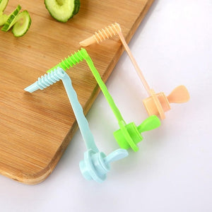 Arsmundi kitchen accessories gadget Stainless Creative Scroll vegetable Cutter fruit Vegetable Spiral knife kitchen gadgets