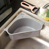 Kitchen Storage Rack Drain Basket with Suction Cup for Sink Corner PP Plastic Sponge Brush Cloth Strainer Basket Draining Racks