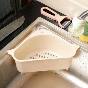 Kitchen Storage Rack Drain Basket with Suction Cup for Sink Corner PP Plastic Sponge Brush Cloth Strainer Basket Draining Racks