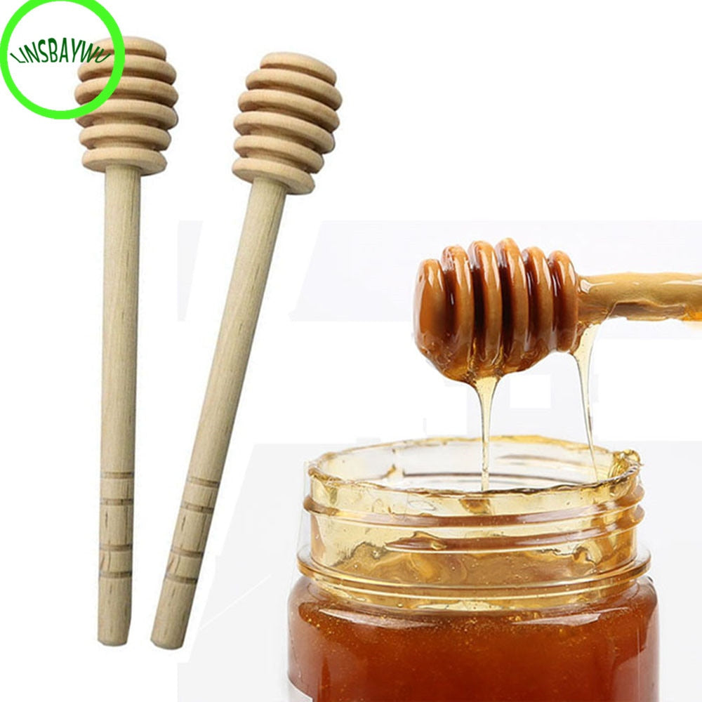 1pc Wooden Stirrers Honey Dipper Wood Honey Spoon Stick for Honey Jar Stick Collect And Dispense Honey Tools