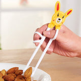 Kids Training Helper Cartoon Portable Children Tableware Learning Training Chopsticks Plastic Baby Enlightenment Chopsticks