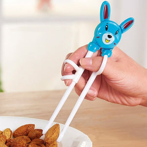 Kids Training Helper Cartoon Portable Children Tableware Learning Training Chopsticks Plastic Baby Enlightenment Chopsticks