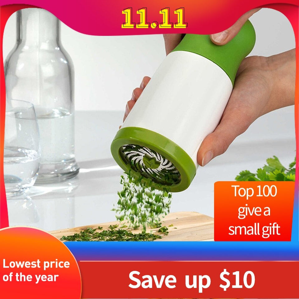 Vegetable chopper Stainless steel Herb Grinder Spice Mill Parsley Shredder Chopper Fruit Vegetable Cutter practical kitchen tool