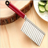 Potato Wavy Edged Tool Stainless Steel Kitchen Gadget Vegetable Fruit Cutting the goods for kitchen 1.33