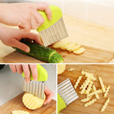 Wave onion potato slices wrinkled french fries salad corrugated cutting chopped potato slicer kitchen gadgets and accessories