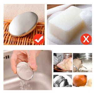 Stainless Steel Soap Kitchen Bar Odor Remover Garlic Deodorize Gadget Tools Go Wash Your Hands The Soap Kitchen #EW