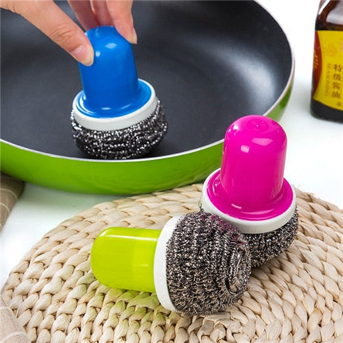 CHASANWAN Kitchen Accessories Handle Nano Sponge Wipe Decontamination Cleaning Brush Kitchen Gadgets Kitchenware Kitchen Tools.q