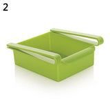 Solid Color ABS Kitchen Fridge Freezer Drawer Space Saver Organizer Storage Rack Holder Slide Refrigerator Drawer Drop Shipping