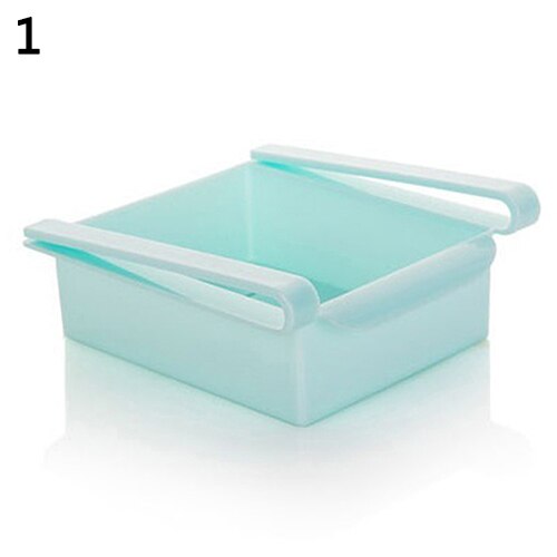 Solid Color ABS Kitchen Fridge Freezer Drawer Space Saver Organizer Storage Rack Holder Slide Refrigerator Drawer Drop Shipping