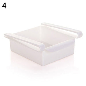 Solid Color ABS Kitchen Fridge Freezer Drawer Space Saver Organizer Storage Rack Holder Slide Refrigerator Drawer Drop Shipping